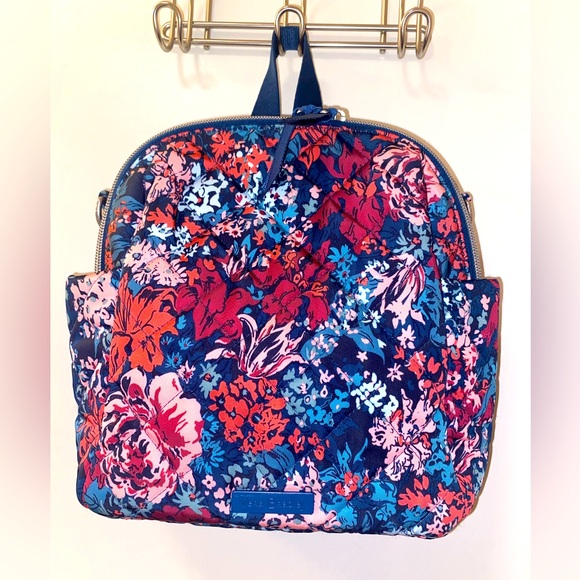 Vera Bradley small backpack in the pattern Cabbage Rose Cabernet. - Picture 1 of 6